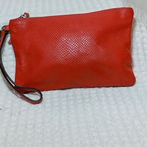 Banana Republic Red Leather Clutch/Wristlet